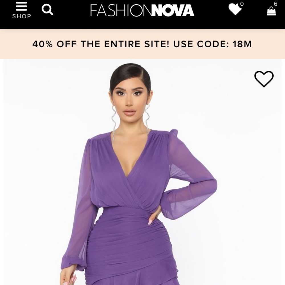 FashionNova Stuck In The Moment Ruched Mini Dress